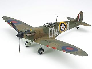 Tamiya TAM61119 Fahrzeug 61119-1:48 British Supermarine Spitfire Mk.I, Model Building, Plastic Kit, Unvarnished