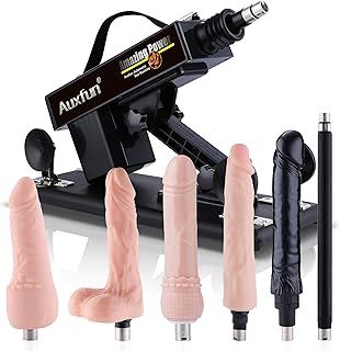 Automatic Sex Machine for Men and Women Thrusting Dildo Machine for Male and Female Adult Toys Adjustable Love Machine with Big Black Dildos 3XLR Accesseries