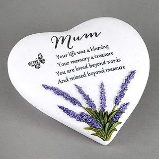 Outdoor Memorial Plaque with Lavender design, Mum