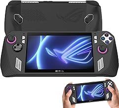 Compatible with ASUS ROG Ally Case, Premium Flexible Silicone Protective Shell for ASUS ROG Ally Ultra-Thin Anti-Fingerprint Shockproof, Slim Fit Bumper Case Cover for Asus Rog Ally-Black