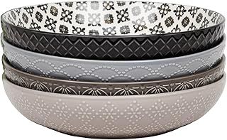 Widdop Home Living Set of 4 Pasta Bowls