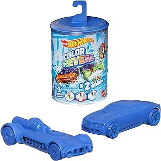 Hot Wheels 2 Toy Cars, Colour Reveal Toy Vehicles in 1:64 Scale, Includes 2 Colour Shifters, 3 Reveals in Hot and Cold Water, Cars for Kids Ages 3 and Up, Styles May Vary, GYP13
