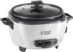 Russell Hobbs Electric Rice Cooker - 1.2kg (6 Portion - 145g per serving) Removable non stick bowl, Dishwasher-safe bowl & lid, Steamer basket, measuring cup & spoon inc, Energy saving, 300W, 27030