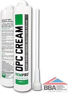 10 x 400ml DPC Damp Proofing Course Cream - Barrier Treatment & Control of Rising Damp in Walls - BBA Certified