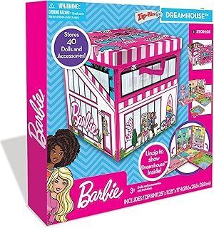 PETERKIN | Barbie Dreamhouse ZipBin: Storage for 40 Dolls and playmat! | Barbie | Dolls & Accessories | Ages 3+