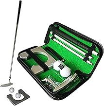 Golf Putter Set, Indoor Golf Putting Practice Cup Training Clubs Putter Kit Golf Return Machine with Golf Club, Golf Balls, Goal Rack, Carry Bag