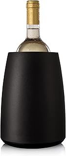 Vacu Vin Active Cooler Wine Elegant - Reusable Wine Bottle Cooler - Black - Wine Cooler Sleeve for Standard Size Bottles - Insulated Wine Bottle Chiller to Keep Wine Cold