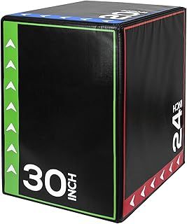 KOMODO 30 Inch Plyo Jump Box 20" 24" 30" Large 3 in 1 Soft Plyo Gym Training Crate