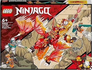 LEGO 71762 NINJAGO Kai’s Fire Dragon EVO Toy for Kids with Cobra & Boa Snake Warrior Figures and Kai Minifigure, Collectible Mission Banner Series