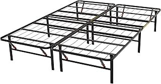 Amazon Basics Foldable Platform Bed Frame - Tool-Free Assembly - Under-Bed Storage, Black, Single bed, 190 L x 135 W x 35.5 H cm