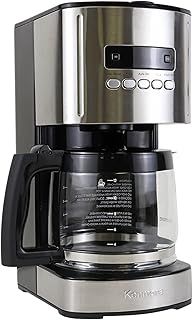 Drip Coffee Maker Machine 12-cup 1.8L Programmable Filter Coffee Machines with Timer Fast Brewing Technology, Reusable Filter Glass Carafe Digital Display Charcoal Water Filter Black by Kenmore
