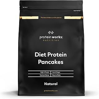 Protein Works - Diet Protein Pancake Mix | 135 Calories Per Serving | Low Sugar Protein Pancake Mix | High Protein Breakfast | 12 Servings | Natural | 500g