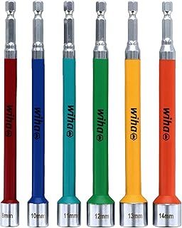 Wiha 6 Piece Color Coded Magnetic Nut Setter Metric Set - 70487