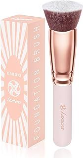 Make Up Brush Foundation Kabuki Flat Top - Perfect For Blending Liquid, Cream or Flawless Powder Cosmetics - Buffing, Stippling, Concealer - Premium Quality Synthetic Dense Bristles!