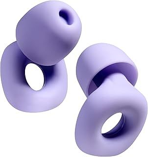 Budi Ear Plugs for Sleep - Flexible Silicone for Superior Hearing Protection, Ultra-Soft Reusable Noise-Reducing Earplugs for Sleep, Focus, Travel - Pack of 3 (S/M/L) - 28dB (SNR) (Violet)