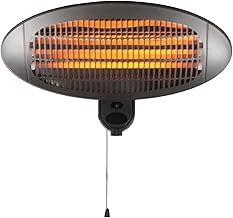 Patio Heater 2KW Wall Mounted Garden Heater Outdoor with Adjustable Height, 3 Power Settings, Tilting up-down Head, Instant Warmth, and Waterproof Design (Wall Mounted)