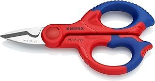 Knipex Electricians' Shears with multi-component grips, glass fibre reinforced plastic 155 mm (self-service card/blister) 95 05 155 SB