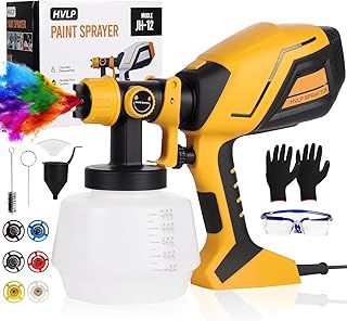 LiveGo Paint Sprayer, 750W HVLP Electric Spray Gun, 6 Copper Nozzles, 3 Spray Patterns, Adjustable Spray Width, Easy to Clean, for Furniture, Cabinets, Fences, Walls, Home & DIY Painting Projects