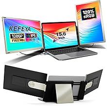 KEFEYA 15.6 Inch Laptop Screen Extender Laptops Come with HUB H5-T, 120% SRGB 1080P IPS Portable Monitor HDMI/USB-C Plug and Play Display Laptop Monitor Extender (Mac Windows Chrome)
