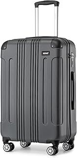 Kono 28 Inch Large Hard Shell Luggage Lightweight ABS 4 Wheels Spinner Business Trip Trolley Case Suitcase (Grey)