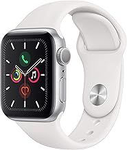 Apple Watch Series 5 (GPS, 40mm) Silver Aluminium Case with White Sport Band (satellite) (Renewed)