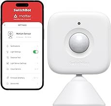 SwitchBot Smart Motion Door Sensor - Wireless Home Security System, PIR Motion Detector Alert, Add SwitchBot Hub Mini to be Compatible with Alexa