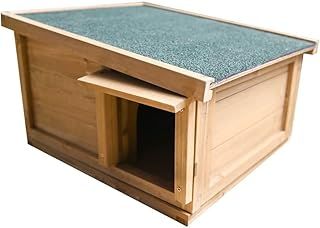 Luxury Hedgehog House | Hedgehog Feeding Station | Hedgehog Hibernation Shelter | Hedgehogs Wooden Houses | Safe & Secure Predator Proof | Pitched Roof | Waterproof | 45x41x26.2cm