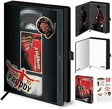 Pyramid International A Nightmare On Elm Street Journal Notebook A5 (Retro Video Nasty VHS Design) Notepads A5 and Note Book in Presentation Gift Box, 240 Pages - Official Merchandise