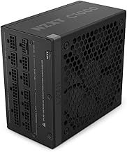 NZXT C1000 Gold ATX 3.1 - Fully Modular Low-Noise PC Gaming Power Supply - 1000 Watts - 80 PLUS Gold - 12V-2x6 Connector - Zero Fan Mode - 100% Japanese Capacitors - Black