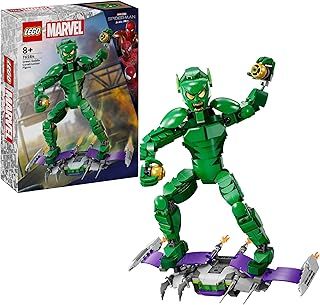 LEGO Marvel Green Goblin Construction Figure, Posable Super Villain Building Toy for 8 Plus Year Old Kids, Boys & Girls, with Glider and Pumpkin Bombs, Super-Hero Gift Idea 76284
