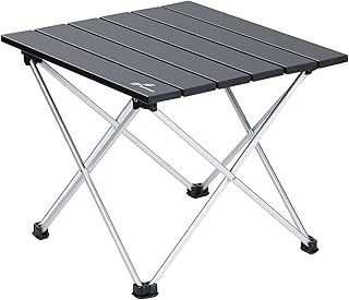 Sportneer Camping Table Folding Table, Portable Lightweight Aluminum Table Top, 3 Size Dining Table Prefect for Dining, Cutting, Cooking, Picnic, Outdoor, Beach, Hiking, Fishing