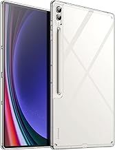 JETech Clear Case for Samsung Galaxy Tab S10 Ultra/Tab S9 Ultra 14.6-Inch, Anti-Yellowing Transparent Slim Cover with Hard PC Back and Soft TPU Bumper, Support S Pen Wireless Charging (Clear)