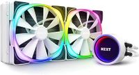 NZXT Kraken X63 RGB 280mm - RL-KRX63-RW - AIO RGB CPU Liquid Cooler - Rotating Infinity Mirror Design - Powered By CAM V4 - RGB Connector - Aer RGB V2 140mm Radiator Fans (2 Included) - White