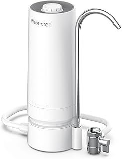 Waterdrop Water Filter Tap, 4000 Gallons Water Filter for Tap with Filter Life Reminder, Reduces Heavy Metals, Bad Odor, and 99% Chlorine, WD-CTF-05 (1 Filter Included)