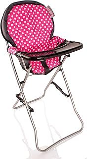 Collapsible Dolls Highchair With Feeding Tray - Toy High Chair For Baby Dolls Upto 50cm - Dolls Accessories