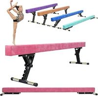 SportBob Gymnastics Beam Adjustable 244cm, 8ft High and Low Floor Balance Beam, Gymnastics Balance Beam for Kids Children Girls Training, Home Gym Equipment for All Gymnastic