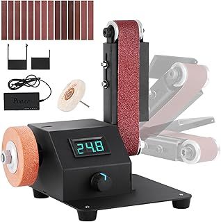 Mini Belt Sander, 1.2x15in Belt Bench Grinder 350W Electric Sander with 10pcs Sanding Belts, Suitable for Grinding Tools Such as Metal, Wood, Aluminum Handmade DIY Hobby