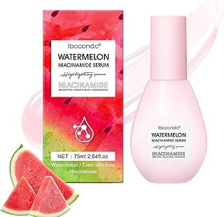 Watermelon Niacinamide Glow Recipe Hydrating Serum, Glow Niacinamide Serum Moisturising & Brightening Foundation Makeup Base Watermelon to Deep Hydration Glow Recipe Toner (75ml)