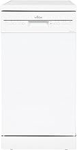 Willow WDW1045W 45cm Freestanding Slimline Dishwasher with Half Load Function, 10 Place Settings, Delay Start, Child Lock - White