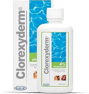Clorexyderm 4% Dog Shampoo for Itchy Skin Relief | Anti Itch + Antifungal + Antibacterial Shampoo for Pets with Sensitive Skin 200ml