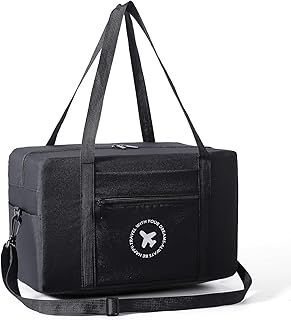 EasyJet Travel Bag Foldable Hand Luggage 40 x 25 x 20 45 x 36 x 20 cm EasyJet Duffel Bags Travel Luggage Lightweight Sports Bag for Travel Sports Gym Holiday Weekender Hand Luggage, black