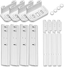 (Pack of 4) Universal Integrated Fridge Door Sliders Brackets Kit Installation Fixing Kit and Installation Sliding Mounting Bracket Fixing Kit Attaching to Fridge Doors