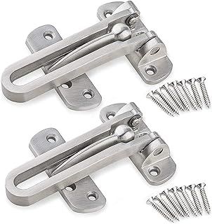 2 Packs Front Door Swing Bar Door Restrictors, Security Chain Restrictors Door Guard Window Lock Latch, Prevents Forceful Entry