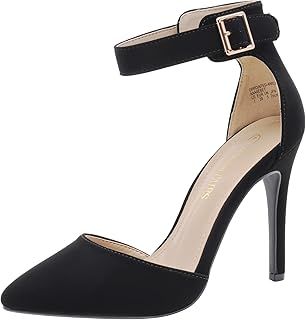 DREAM PAIRS Women's High Heel Party Court Shoes Stiletto Pointed Toe Ankle Strap D'Orsay Pumps Shoes