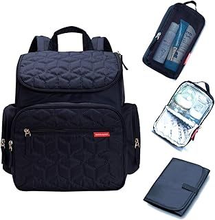 Bebamour Changing Bag with Baby Changing Mat, Mesh Bag, Insulated Bag, Large Baby Changing Bags
