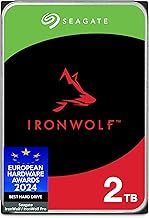 Seagate IronWolf 2TB, Enterprise Internal NAS HDD, CMR 3.5 Inch, SATA 6GB/s, 5900 RPM, 256MB Cache for RAID NAS, Data Rescue Services, Frustration Free Packaging (ST2000VNZ03)