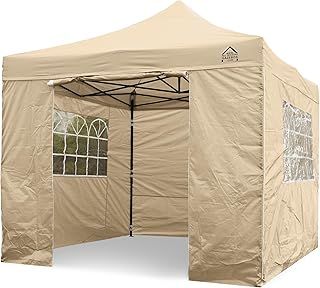 All Seasons Gazebos 3x3m Heavy Duty Fully Waterproof Pop up Gazebo With 4 Side Walls and Accessory Pack - Green