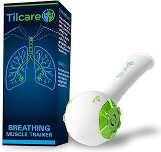 Inspiratory Expiratory Muscle Trainer by Tilcare - Perfect Breathing Exercise Device for Developing Strong Lungs - Lung Expander Exerciser That is Great Drug-Free Therapy for Asthma, CHF, Dysphagia