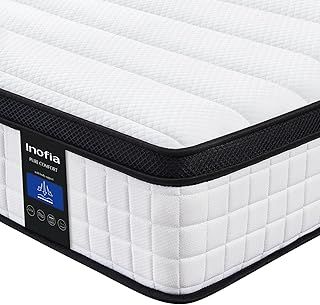 Inofia King Size Mattress, 10.6 Inch Hybrid Mattress with Aeroshield Memory Foam and NexusArc Pocket Sprung,Cozy and Breathable Fabric,The Elegant Collection,King(150×200×27cm)