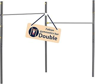 HUDORA Gymnastics Bar Fabian Standard/Pro - Single/double gymnastics bar for children & adults - 4 level height-adjustable gymnastics bar - Sturdy outdoor fitness bar for up to 100kg